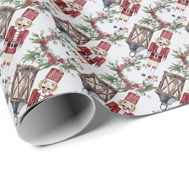 Papel De Regalo Mágica de los Navidades Nutcracker (Esquina del rollo)