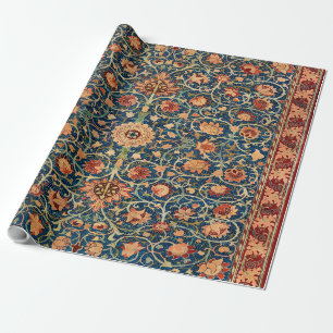 Papel De Regalo Magical Oriental Rug Pattern in Blue and Red