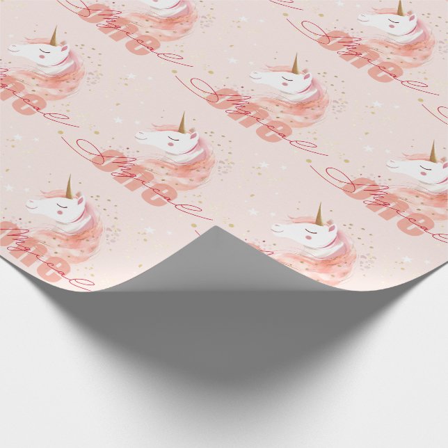 Papel De Regalo Magical Unicorn First Birthday (Esquina)