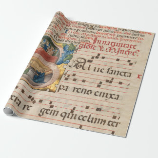 Papel De Regalo Magnífico Manuscrito de Música Medieval