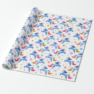 Papel De Regalo Magnífico unicornio