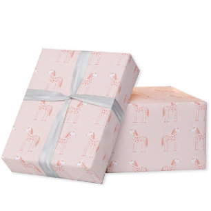 Papel De Regalo Magnífico Unicornio Rubor Pink