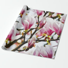 Papel De Regalo Magnolia Flores Moda Floral Blossom Botánica