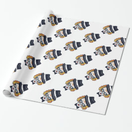 Papel De Regalo Mago del Día de Muertos con Fedora