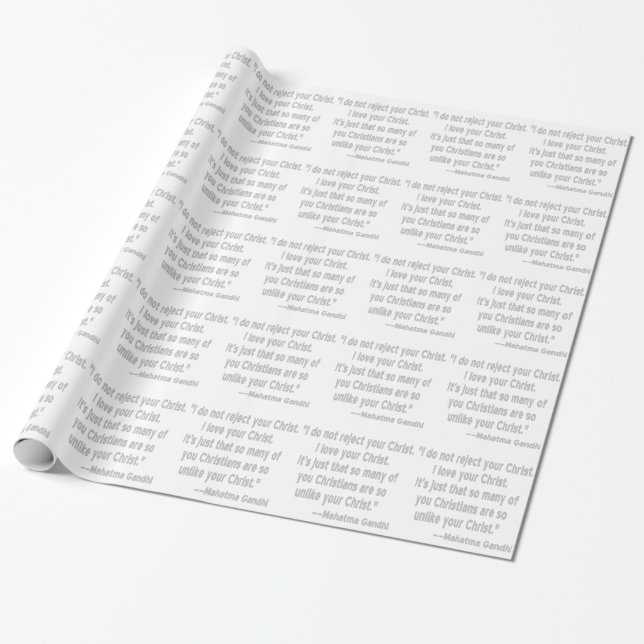 Papel De Regalo Mahatma Gandhi sobre los cristianos (Desenrollado)