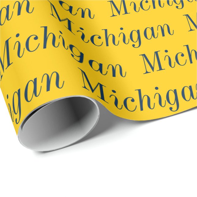 Papel de regalo Maíz y Azul de Michigan (Esquina del rollo)