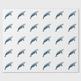 Papel De Regalo Majestic Whale Duo in Ocean Depths
