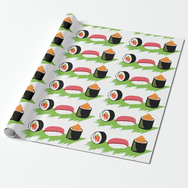 Papel De Regalo Maki Nigiri Ikura (Desenrollado)