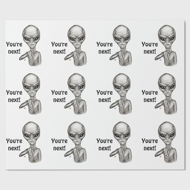 Papel De Regalo ¡Mala Alien, eres la siguiente! (Superficie plana)