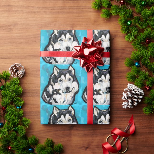 Papel De Regalo Malamute de Alaska (Regalo de vacaciones)