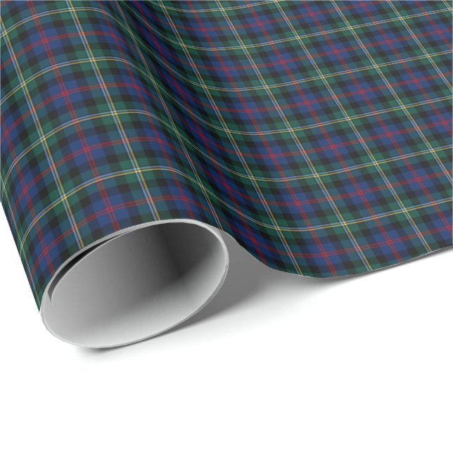 Papel De Regalo Malcolm Clan Tartán - Repetición de un patrón pequ (Esquina del rollo)