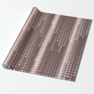 Papel De Regalo Mallow Polka Dots Matrix purpurina con patrones