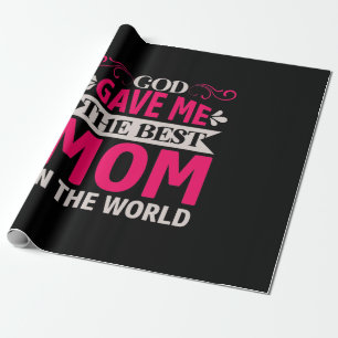 Papel De Regalo Mamá Arte Dios me dio lo mejor de mamá