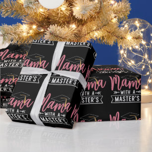 Papel De Regalo Mamá con Maestría MBA Graduación de Maestría