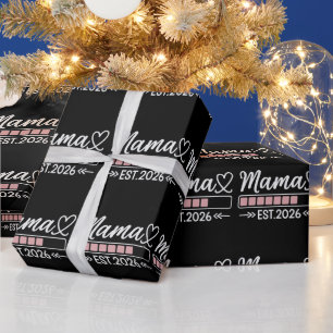 Papel De Regalo Mamá está. 2026 Anuncio de Embarazo Mamá