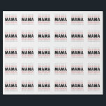 Papel De Regalo MAMA Gift Wrapping Paper<br><div class="desc">Celebrate love and appreciation with this stylish “MAMA” gift wrapping paper. Perfect for birthdays, Mother’s Day, baby showers, or any special occasion, it adds a personal touch to presents for moms of all ages. Great for clothing, accessories, and home gifts. Celebra el amor y el aprecio con este elegante papel...</div>