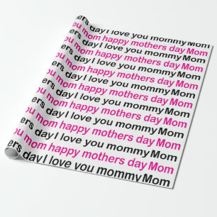 Papel De Regalo Mamá te quiero feliz día de las madres