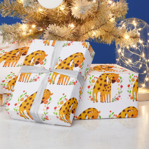 Papel De Regalo Mamá y bebé Giraffe
