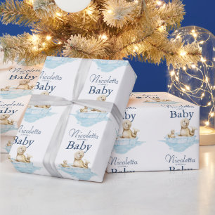 Papel De Regalo Mamá y cachorro de foca en el hielo Cumpleaños de 