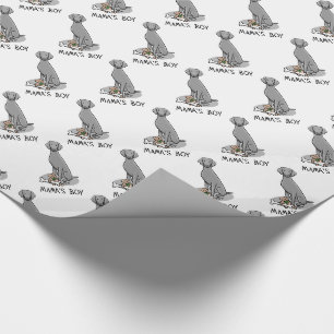 Papel De Regalo Mama's Boy Weimaraner (gris 1) juguetes mamá perro