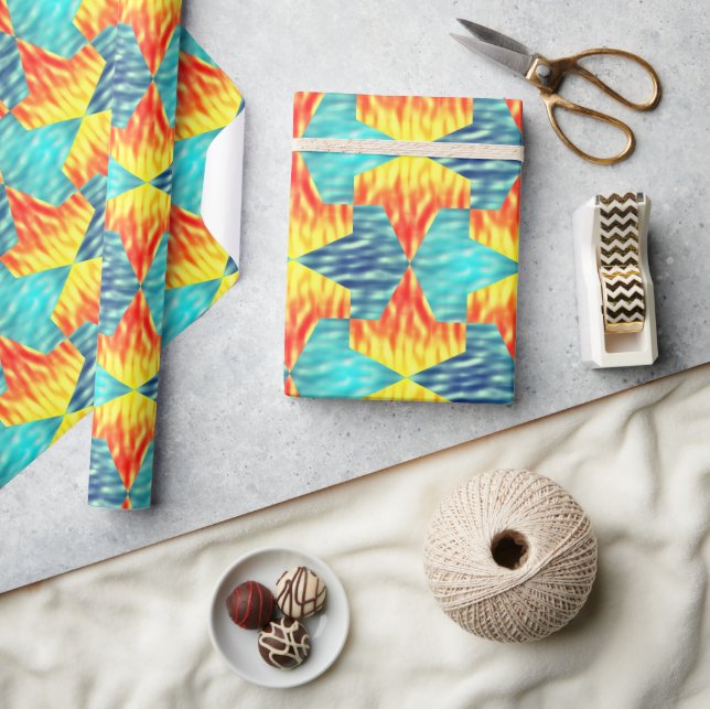 Papel De Regalo Mamluks Djinns Fire and Water Pattern (Artesanía)