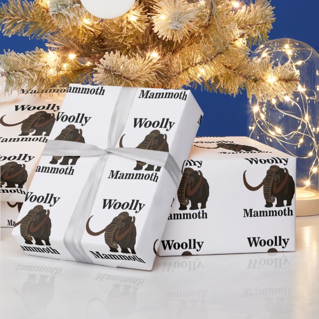 Papel De Regalo Mamut Lanudo  (Vacaciones)