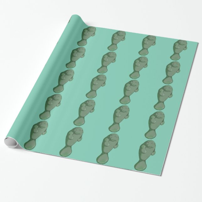 Papel De Regalo Manatee (Desenrollado)