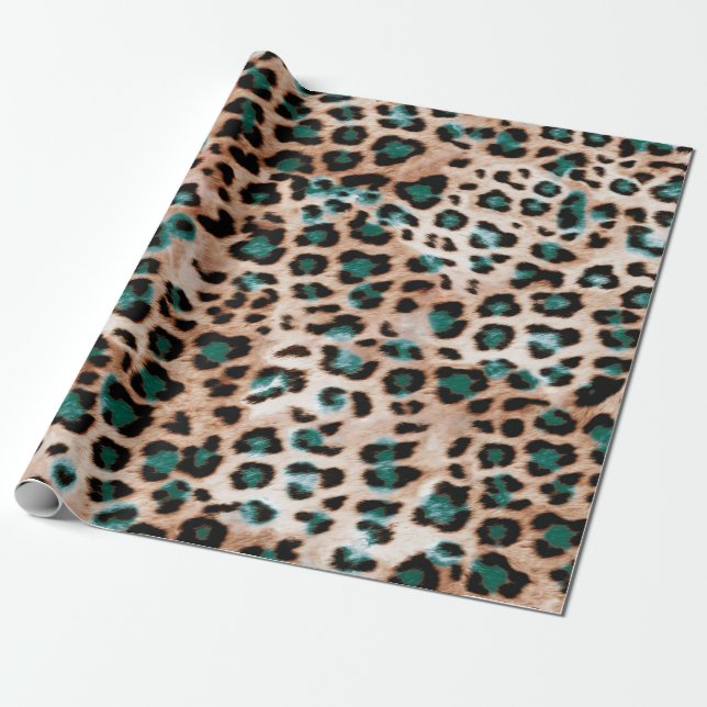 Papel De Regalo Mancha de leopardo estampado de animal (Desenrollado)