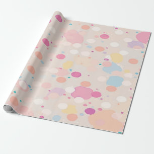 Papel De Regalo Mancha de pintura rosa, amarilla, naranja y blanca