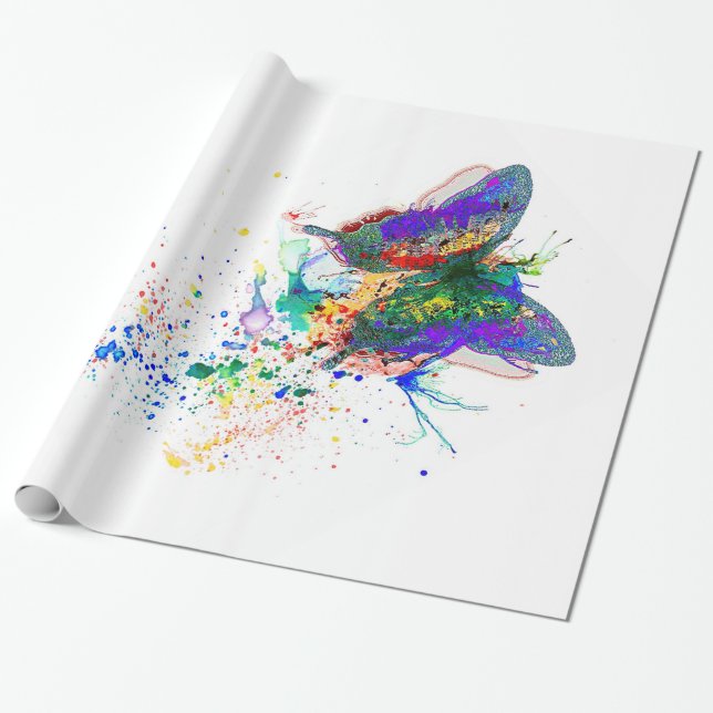 Papel De Regalo Mancha mariposa (Desenrollado)