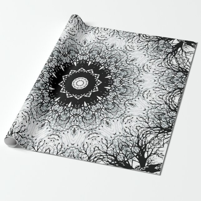 Papel De Regalo Mandala abstracta sin inconvenientes, círculo redo (Desenrollado)