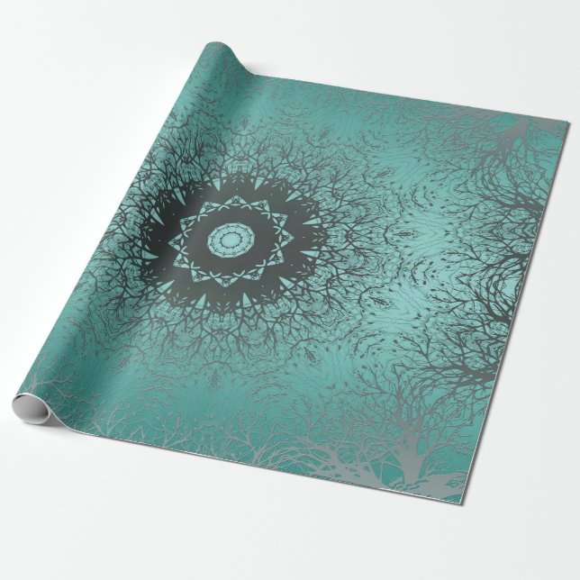 Papel De Regalo Mandala abstracta sin inconvenientes, círculo redo (Desenrollado)