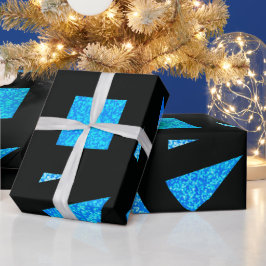 Papel De Regalo Mandalá Azul Brillante