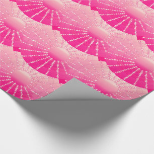 Papel De Regalo Mandala con estrellas - gradiente de satín rosa y