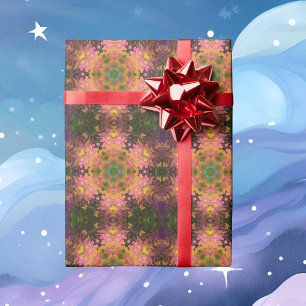 Papel De Regalo Mandala digital amarillo rosa y verde