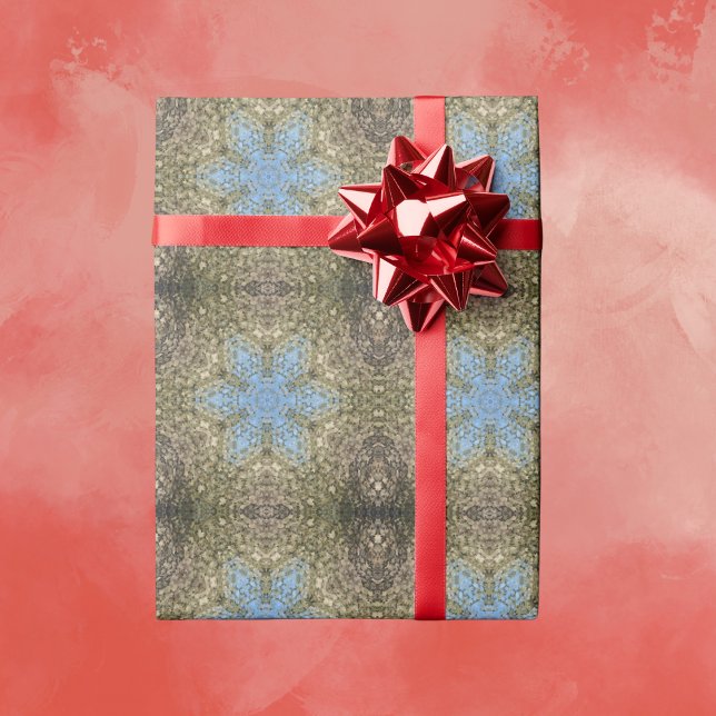 Papel De Regalo Mandala digital amarillo y azul (Subido por el creador)