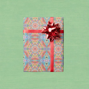 Papel De Regalo Mandalá Hexagonal Arcoíris