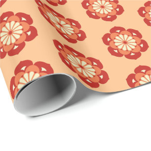 Papel De Regalo Mandala, Naranja Pastel y mandarín