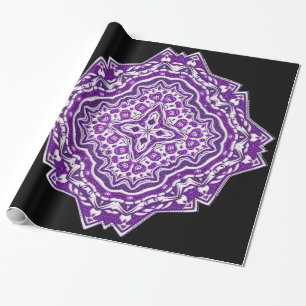 papel de regalo mandala púrpura