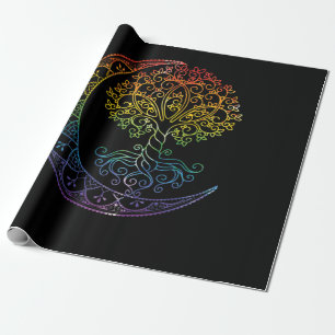 Papel De Regalo Mandala Tree of Life Tattoo Style