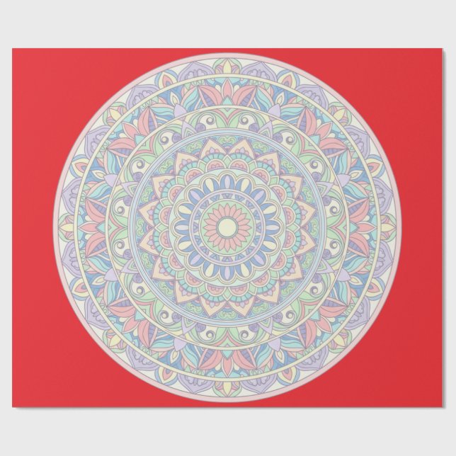 Papel De Regalo Mandala Zen Yoga Spiritual  (Superficie plana)