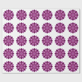 Papel De Regalo Mandalas de Flor Púrpura Real