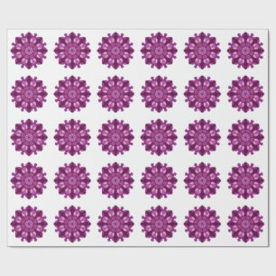 Papel De Regalo Mandalas de Flor Púrpura Real