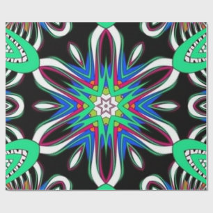 Papel De Regalo Mandalas de Floración Eléctrica