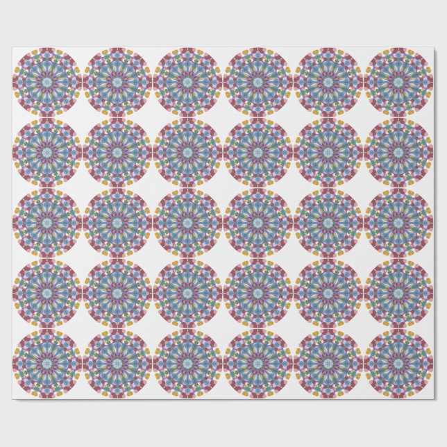 Papel De Regalo Mandalas de flores (Superficie plana)