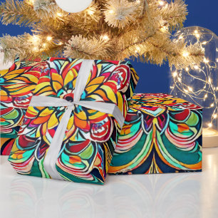 Papel De Regalo Mandalas Sinfonía de Color – Floral Psicodélico Au