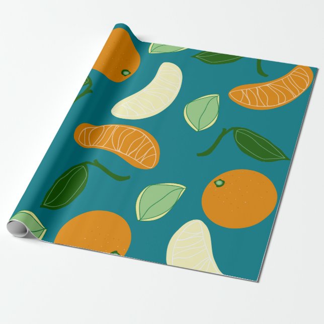 Papel De Regalo Mandarin (Desenrollado)