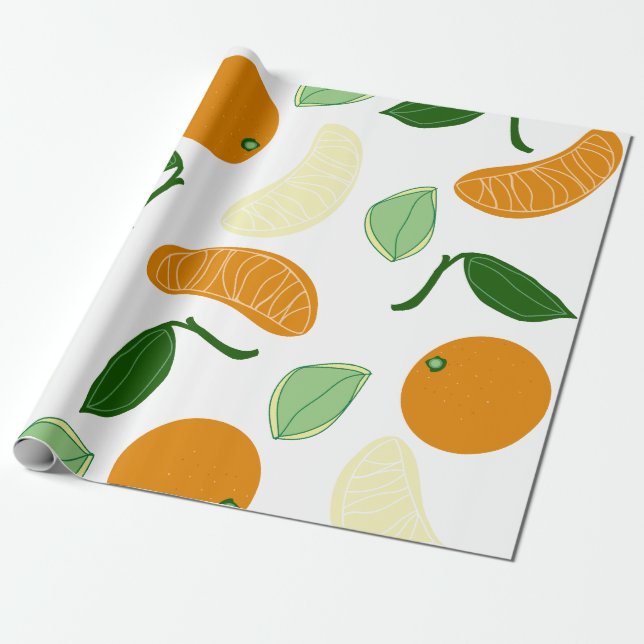 Papel De Regalo Mandarin (Desenrollado)