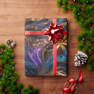 Papel De Regalo Mandelbrot Flowers Retro Colorful Personalized Pat