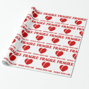 Papel De Regalo Manejo frágil del corazón con cuidado